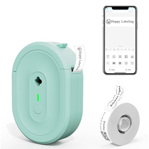 NADAIIN N12 Label Maker Machine Bluetooth Mini Label Printer, Green