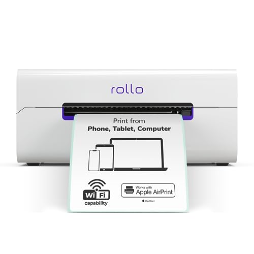 Rollo Wireless Shipping Label Printer - Wi-Fi 4x6 Thermal Label Printer