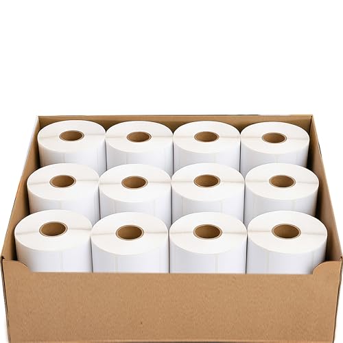 Aquos Torrey TR-8010 Printing Scale Labels | Direct Thermal Label Rolls 58mm x 40mm | UPC Standard Blank Scale Labels for Torrey LSQ-40L Scales | 700 Labels/Roll | Made in USA | 12 Rolls