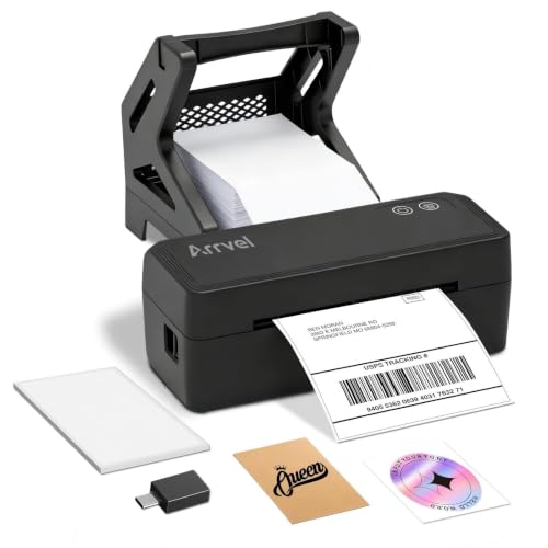Arrvel Bluetooth Thermal Label Printer w/ Stand, 4x6 Shipping Label Printer