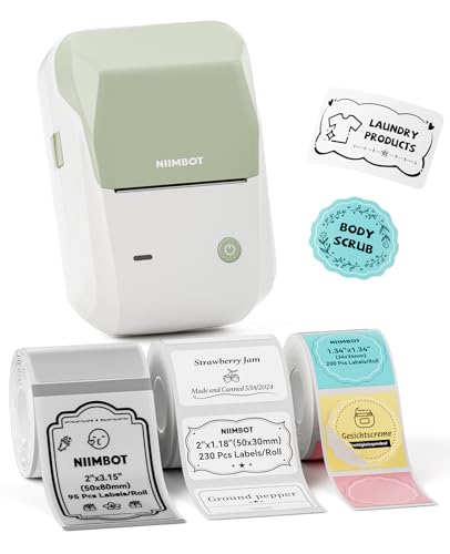 NIIMBOT B1 Label Maker Machine with 3 Roll Tapes, 2Inch Portable Printer