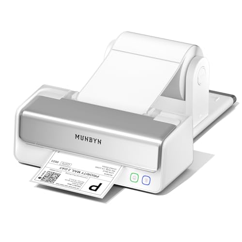 MUNBYN Bluetooth Thermal Label Printer with Paper Holder